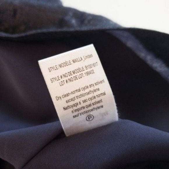 Theory Mailla Linden Matte Sheen Fringe Trim Wool Silk Long Sleeve Dress - Picture 10 of 11